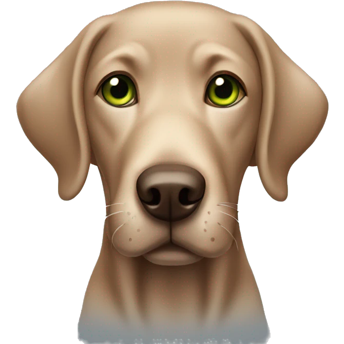 cute brown labrador with brown-green eyes playing insnow emoji
