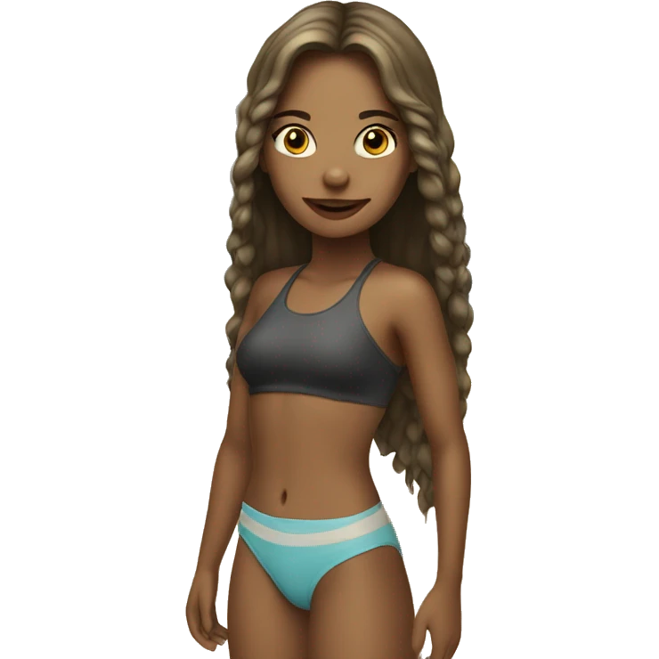 girl in beach emoji