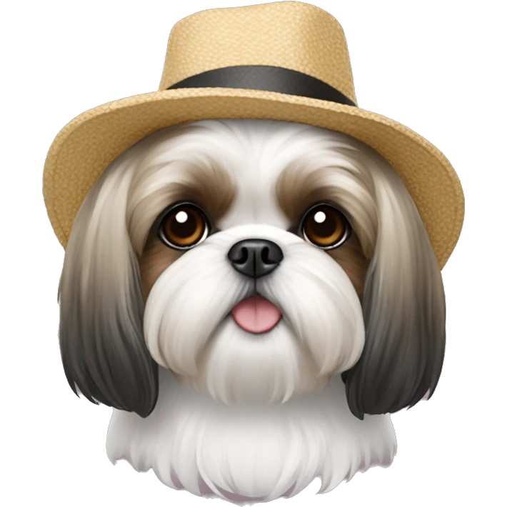 shih tzu in a hat emoji