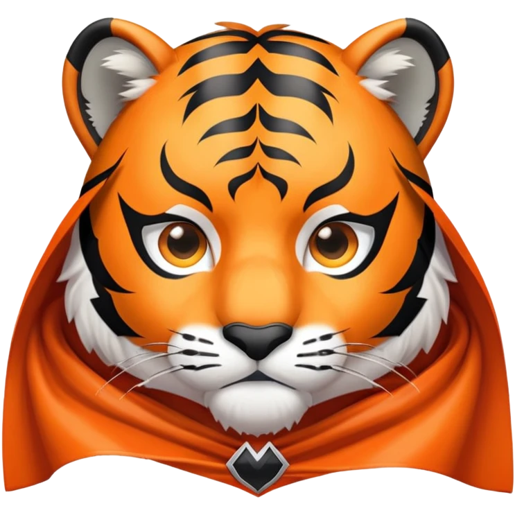 tiger face with superhero cape for Twitch emote emoji