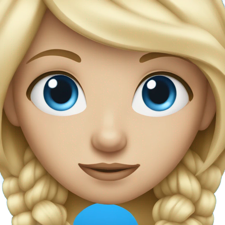 blonde girl with blue eyes emoji