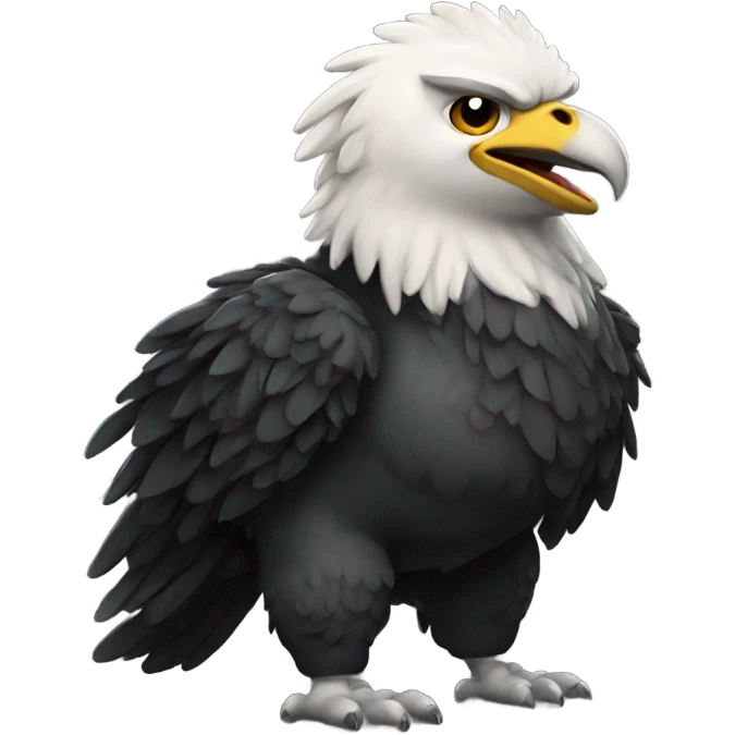 Fat black griffin emoji