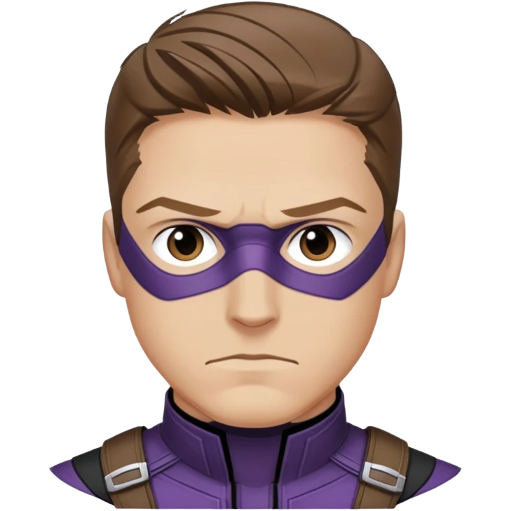 hawkeye clint barton portrait marvel, brown hair from captain america: civil war emoji