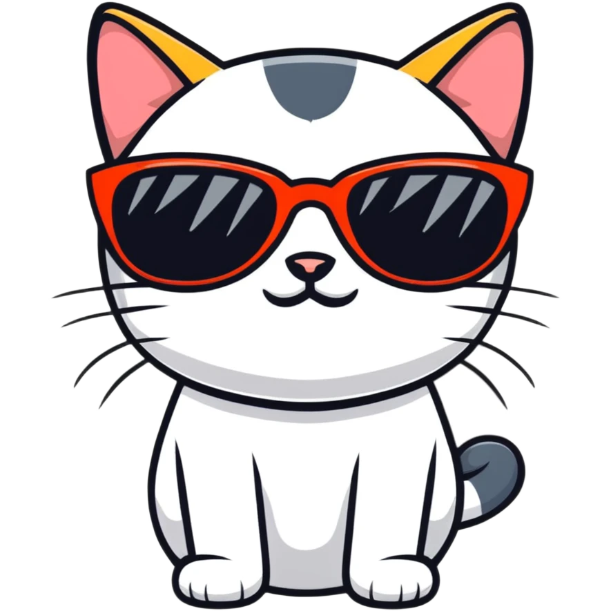 Cat with sunglasses emoji
