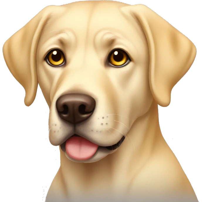 yellow lab brown eyes full body  emoji