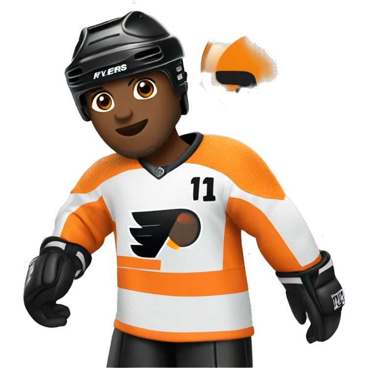 hockey player philadelphia flyers uniform emoji