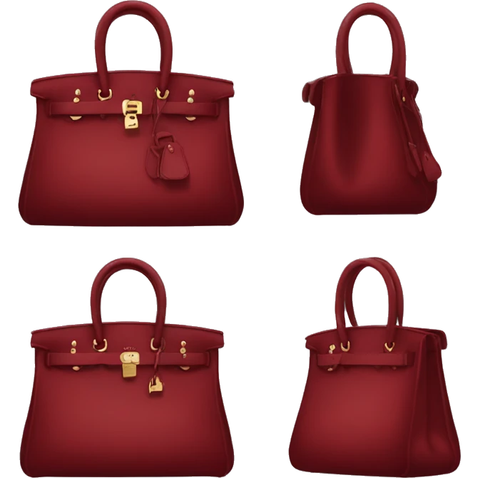 Dark red birkin bag emoji