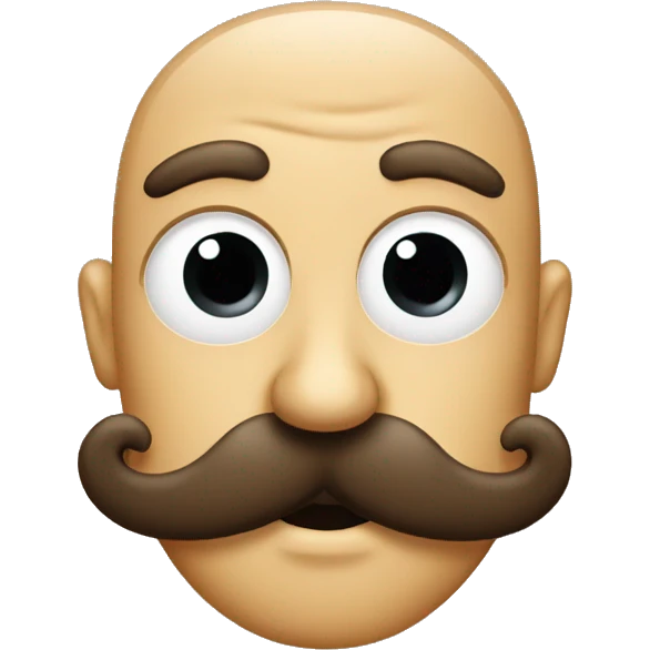 Curly moustache emoji emoji