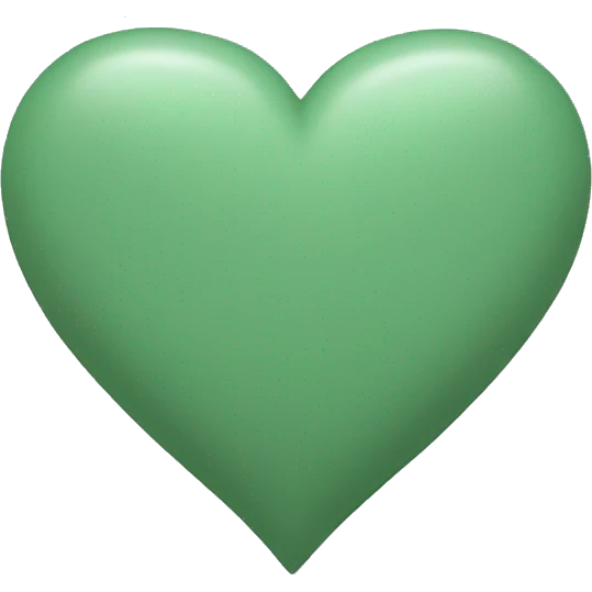 Sage green heart  emoji