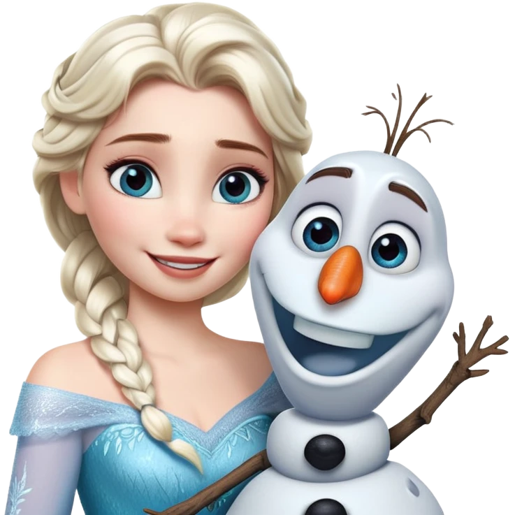 elsa with olaf emoji
