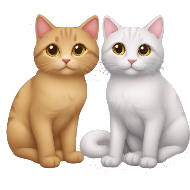 2 gatos amor besos emoji