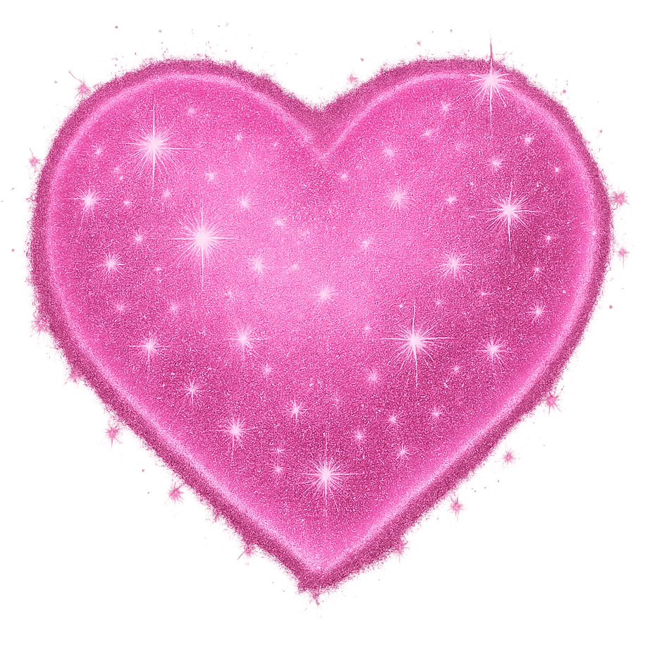 sparkling girly heart, pink and radiant emoji