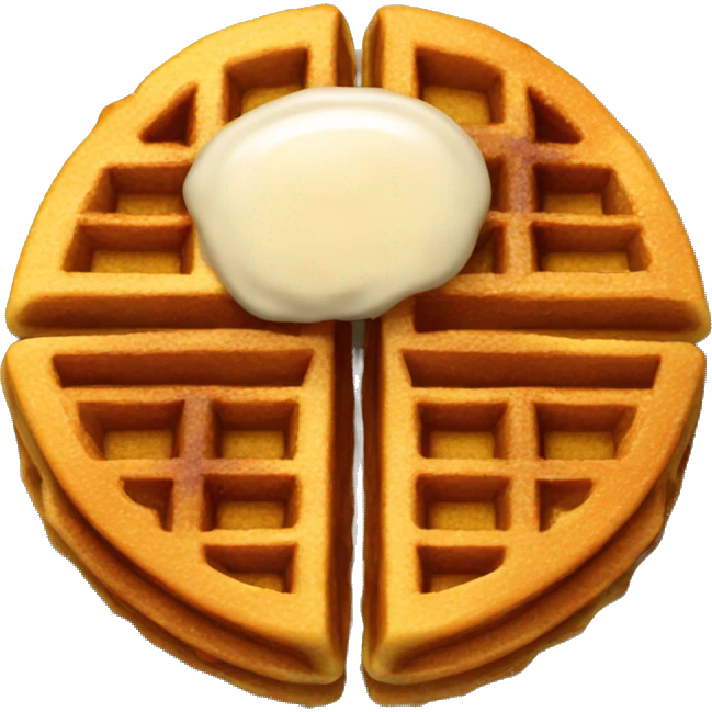 pumpkin pecan waffles with maple syrup emoji