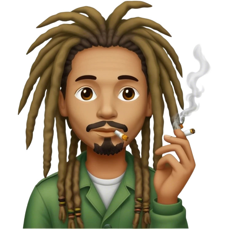 Dread head smoking weed  emoji