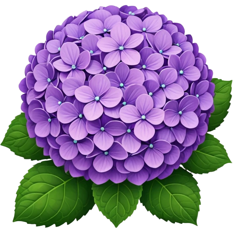 A purple hydrangea flower emoji