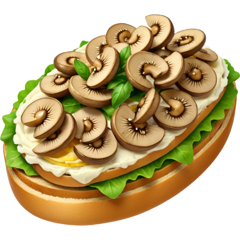 mushroom open sandwich emoji