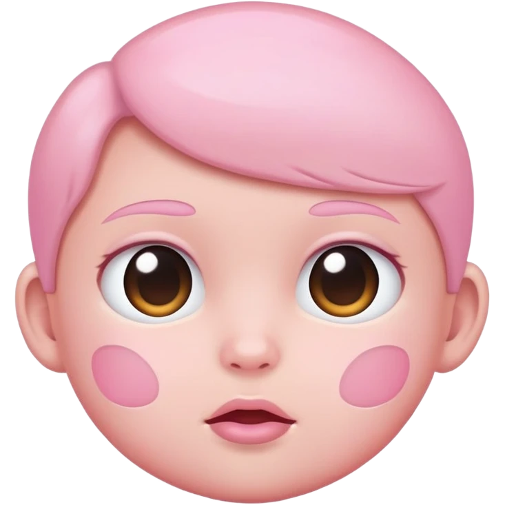 Baby pink face emoji