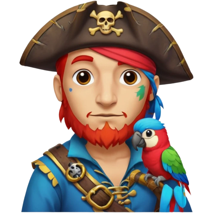 pirate and parrot emoji