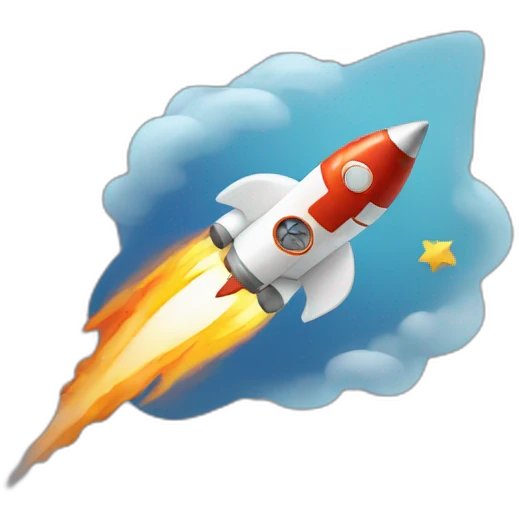 A rocket with the star of David on it emoji