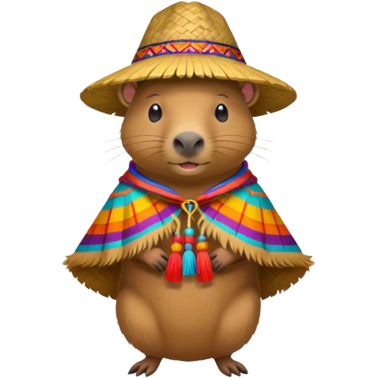 Capybara with inca emoji