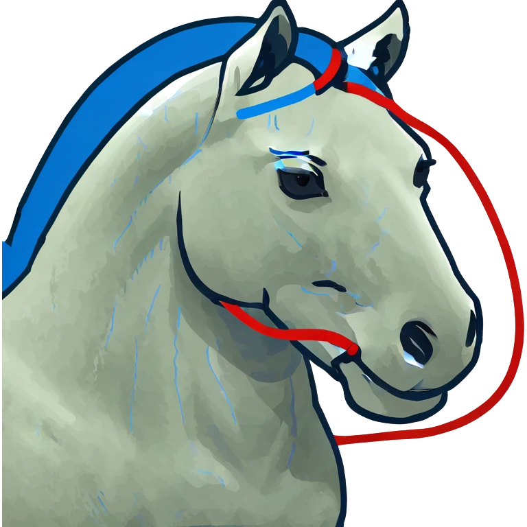 fast electric horse made of electricity, metal plates, bolts, visible blue and red wires, lightning coursing through its body emoji