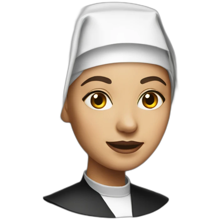 Hyper realistic nun emoji