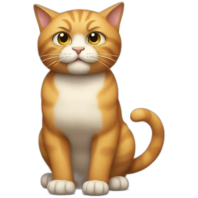 cat with big biceps emoji