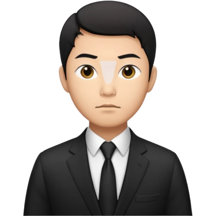 a financier asian man  emoji