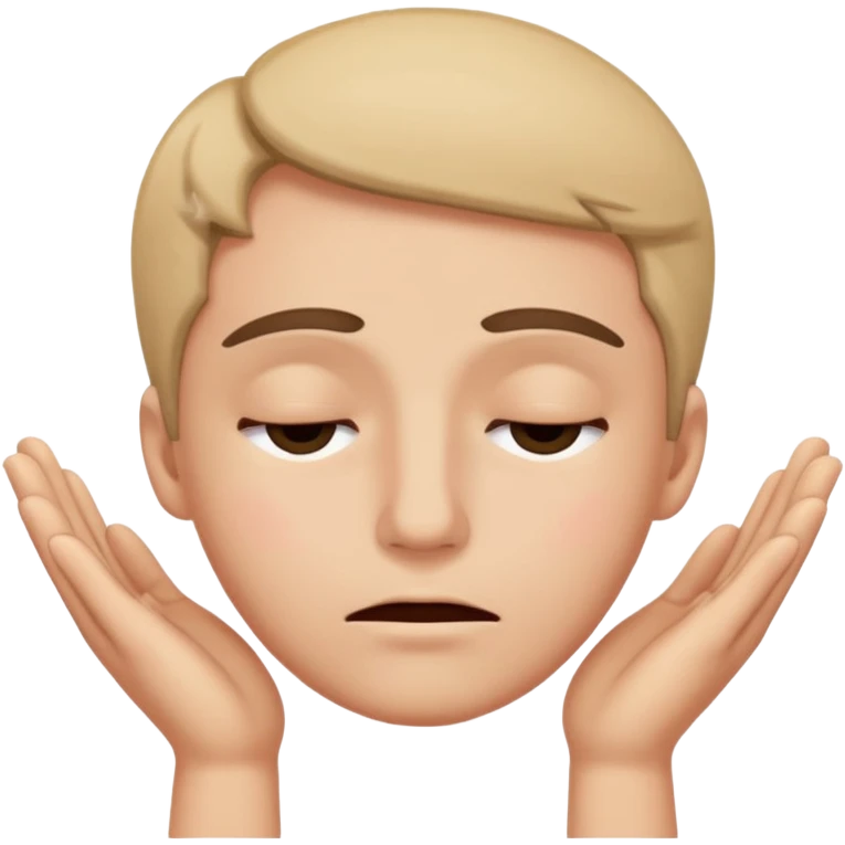 raising both eyebrows in incomprehension  closing eyes and a slight smile emoji