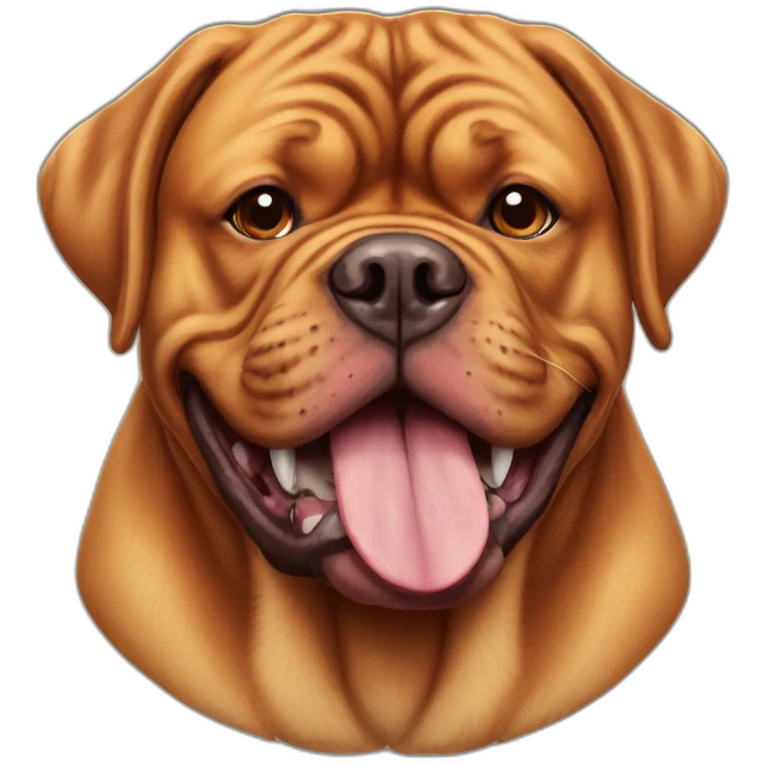 dogue de bordeaux sniling emoji