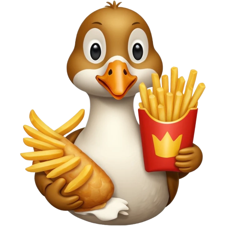GOOSE HOLDING FRENCH FRIES emoji
