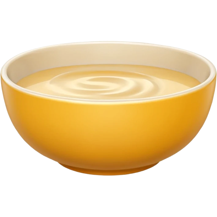 “Simple bowl emoji 🥣 in clean 3D style, smooth rounded bowl shape, light neutral bowl color, glossy plastic texture, shiny reflective surface, soft studio lighting, subtle highlights, minimal cereal/porridge inside with smooth surface, cute emoji proportions, ultra-polished 3D look,  emoji