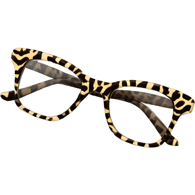 Animal print glasses without face emoji
