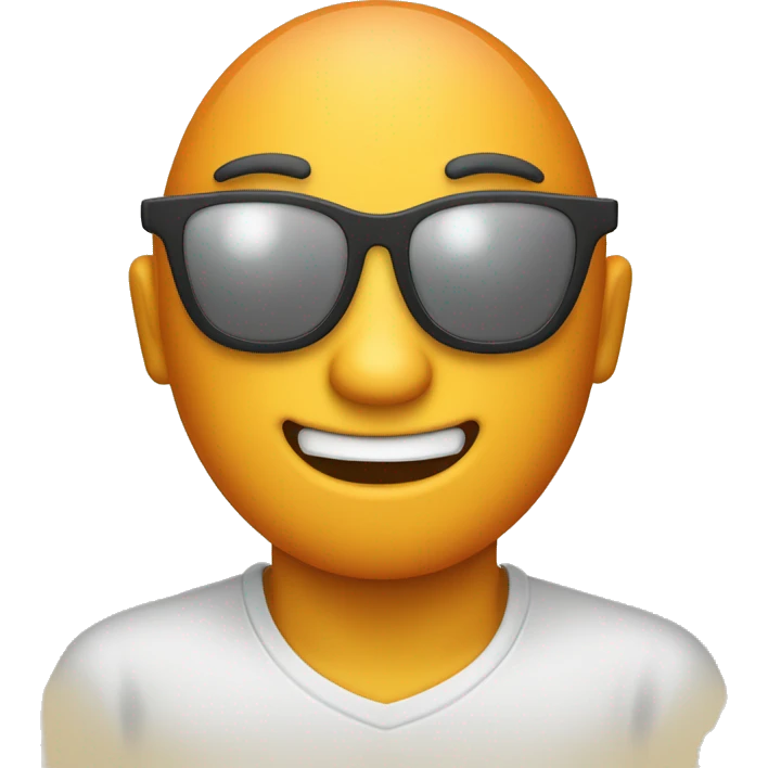 Sinaasappel met zonnebril emoji
