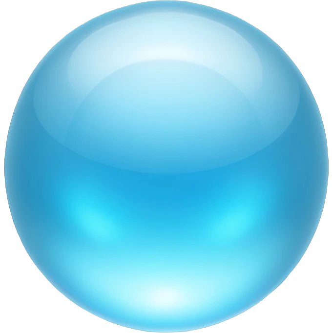 aesthtic round light blue emoji