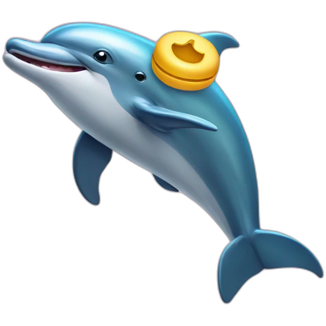 Dolphin surprise emoji
