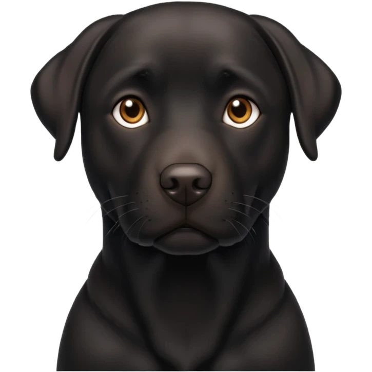 Black adult Labrador emoji