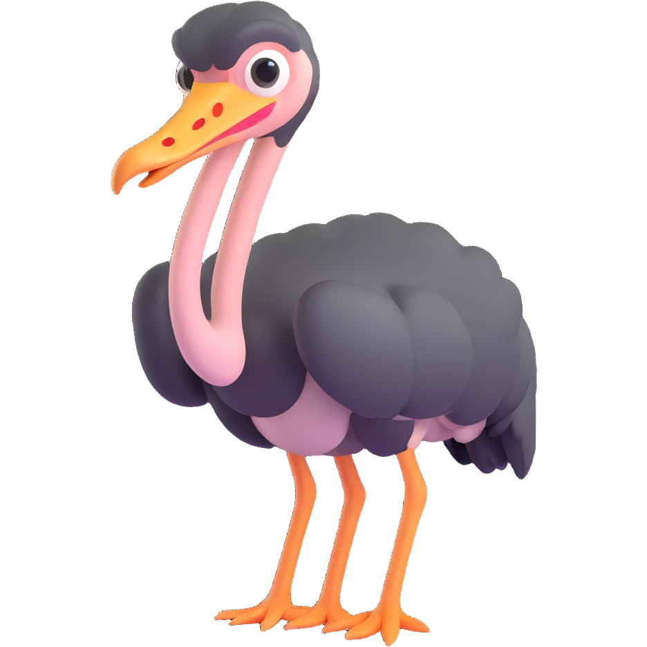 An ostrich emoji