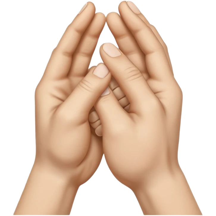 a pair of hands cracking their knuckles, by interlacing fingers, rotating the hands, and extending emoji