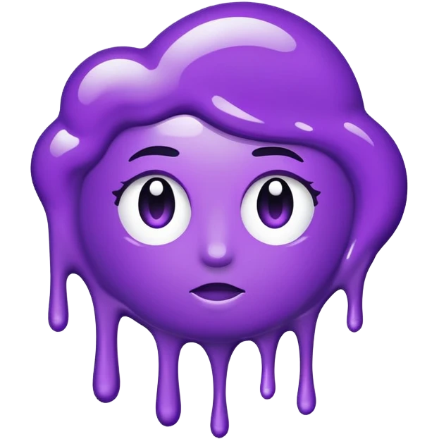 Purple paint emoji