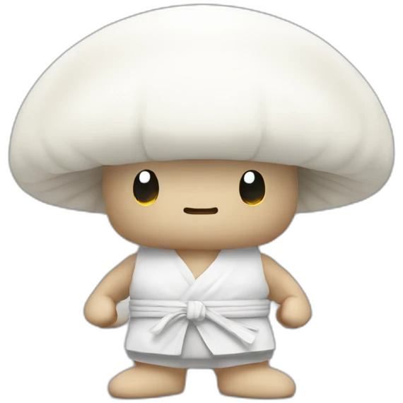 white mushroom kungfu fighter emoji