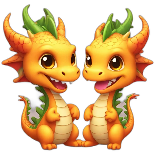 dragon cute couplets emoji