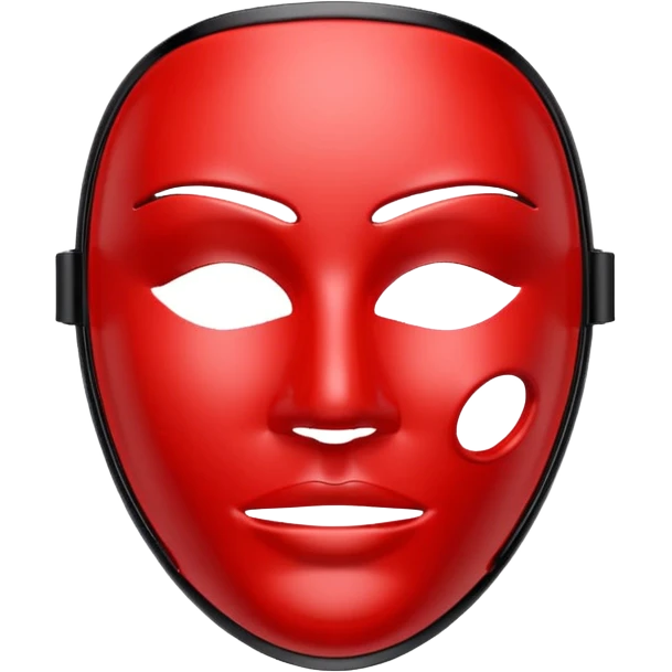 A Currentbody led red therapy mask emoji