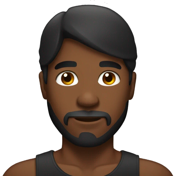 Black buff man emoji