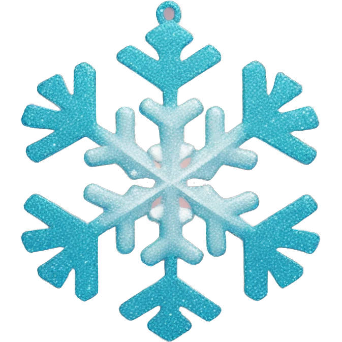 Glitter Snowflake Christmas bauble emoji
