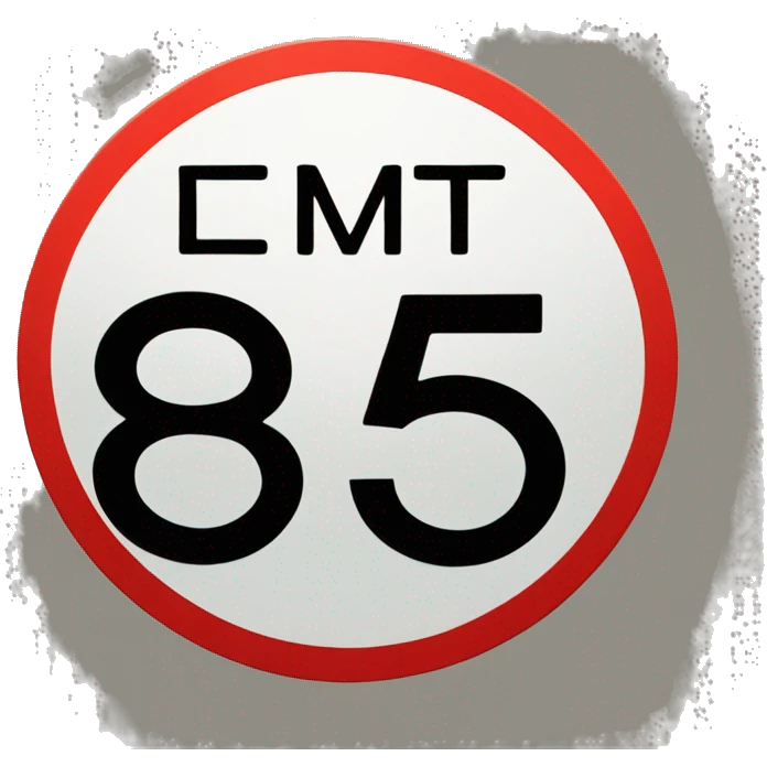 speed limit of 85km/hr emoji