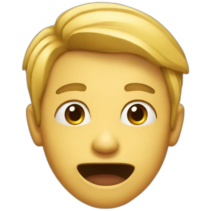 a person with a wide open mouth in profile emoji