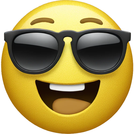 emoji face with sunglasses and pointing at the romt  emoji