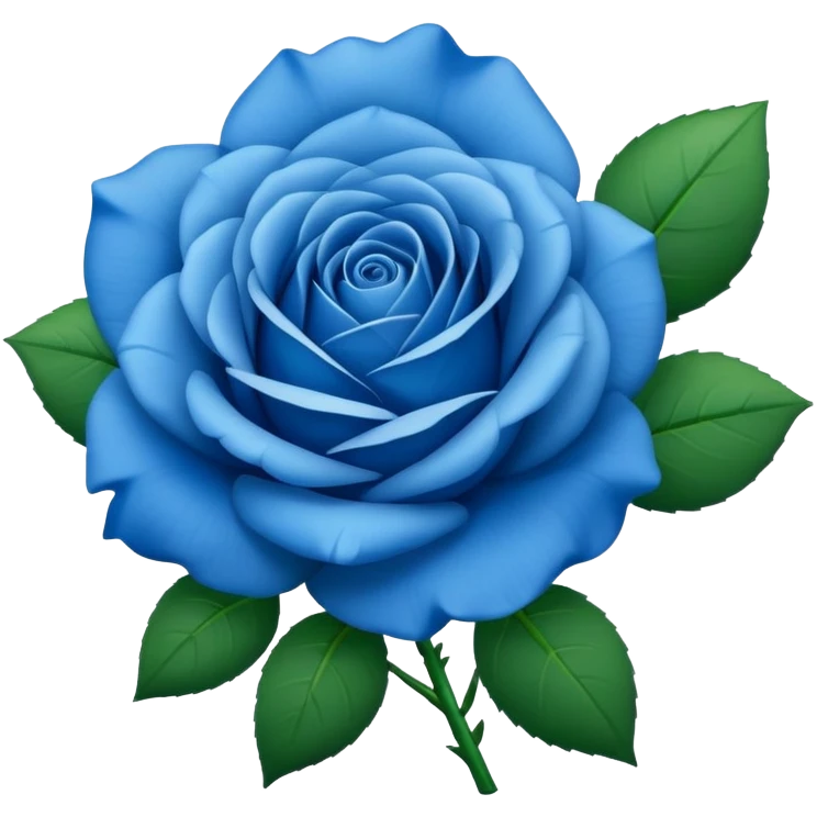 Blue rose, identical to the standard rose emoji but blue in color instead of red emoji