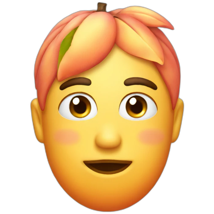 Peach sweat emoji